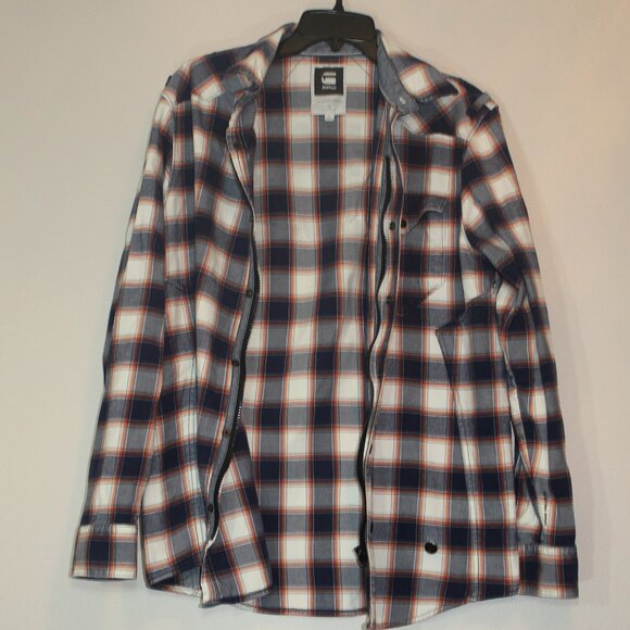 G-Star Raw "Deck Windsor” Short Sleeve Shirt Zip R5204 Cotton men; size XL - Picture 3 of 9